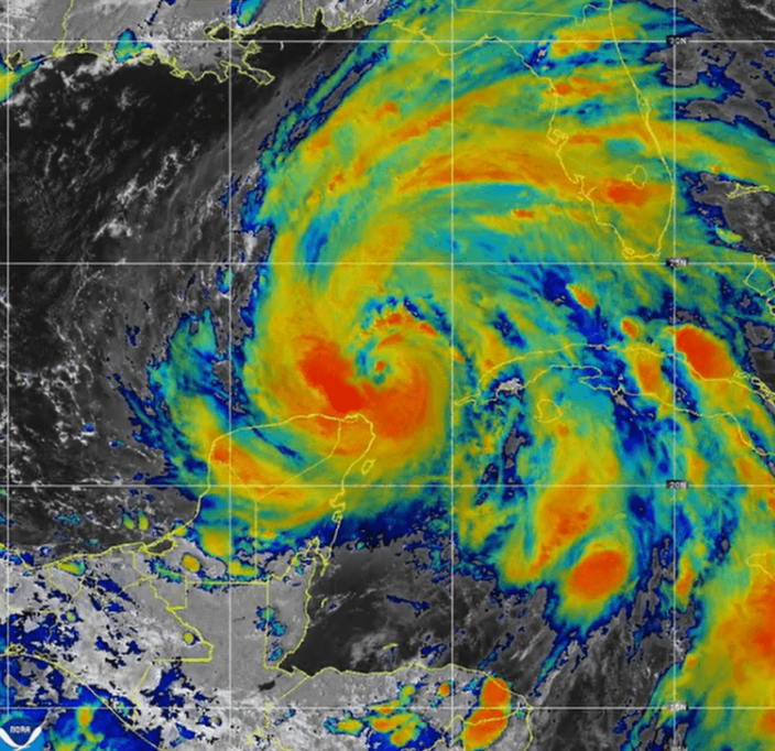 Hurricane Helene in a screenshot from a National Hurricane Center video.